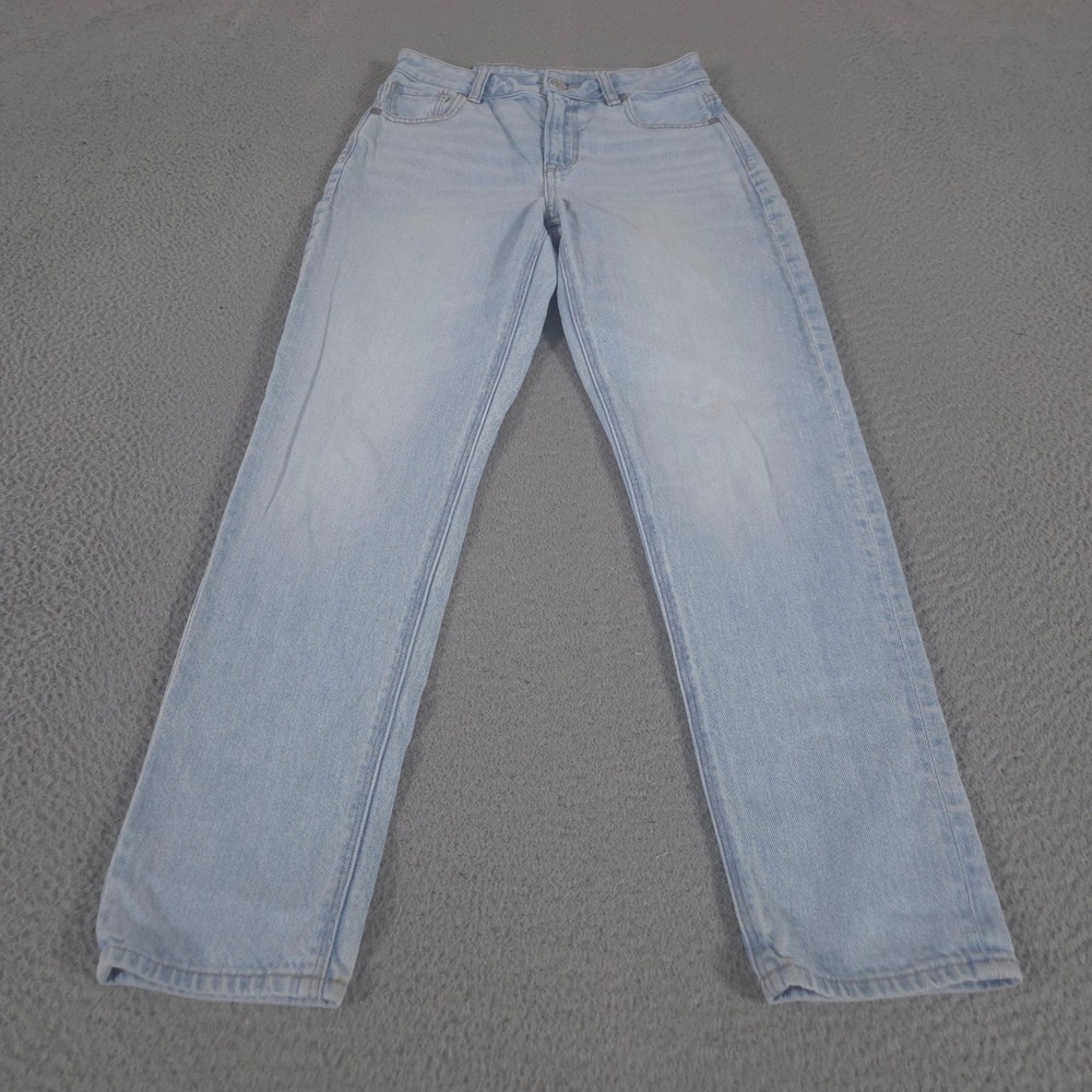 American Eagle Jeans Women 0 Short Blue Mom Strigid Denim High Rise Tapered Pant